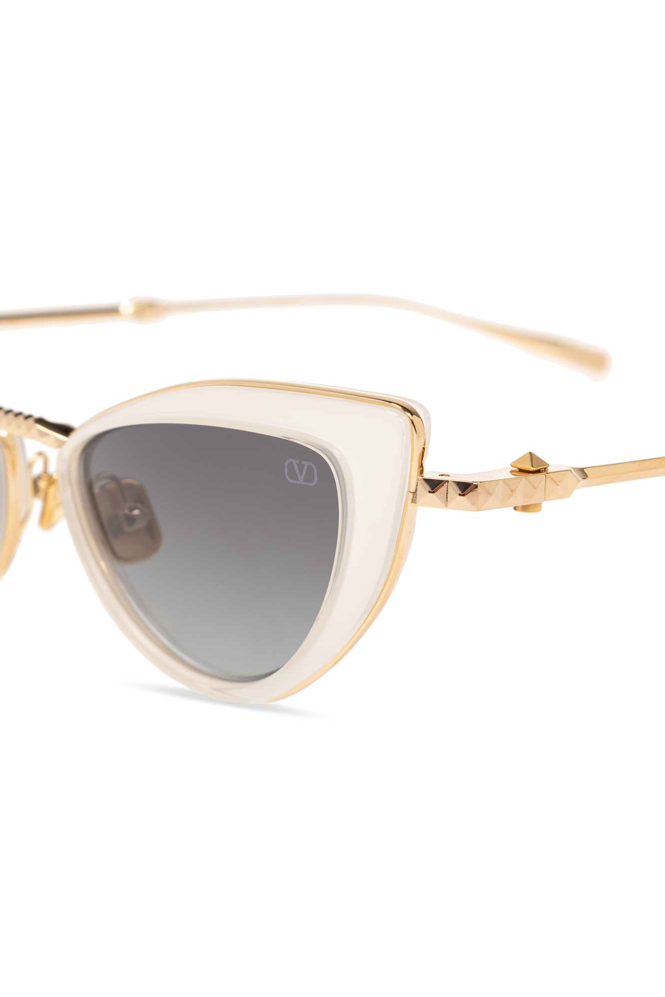 VALENTINO キャットアイフレムサンクラス VLS178E570 0 Valentino VLS118-A V-Glassliner Black Gold Cat Eye